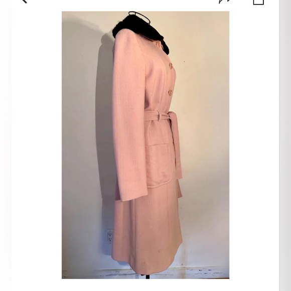 Moschino vintage wool trench coat with detachable faux fur  collar - Picture 3 of 6